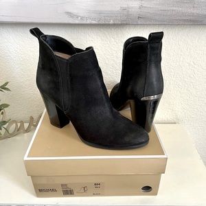 Michael Kors Brandy Bootie in Distressed Black Suede